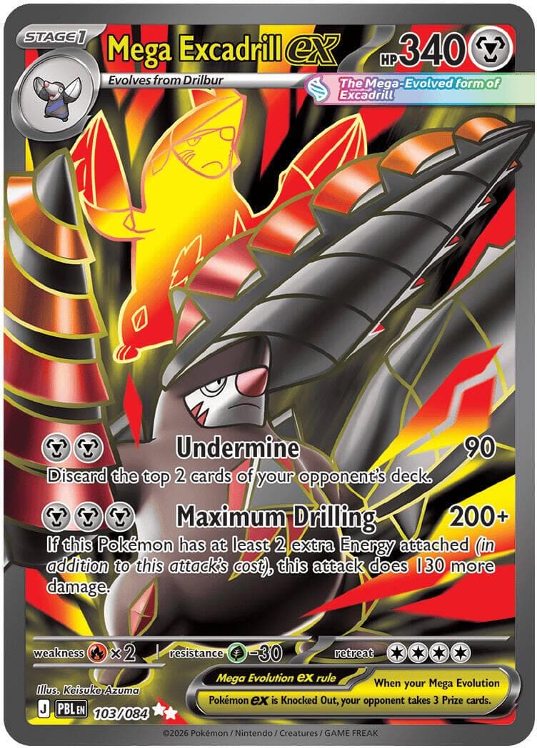 Mega Excadrill ex #103 — Pokemon Pitch Black