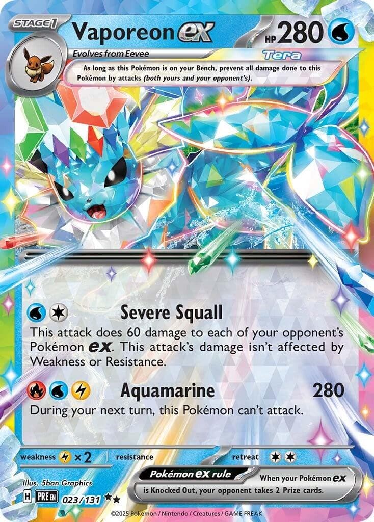 Vaporeon ex #23 — Pokemon Prismatic Evolutions
